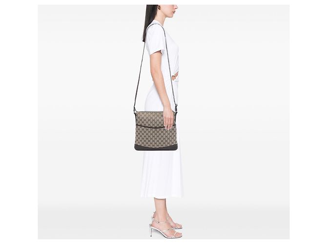 Borsa a tracolla Gucci GG Canvas Beige - vista 6