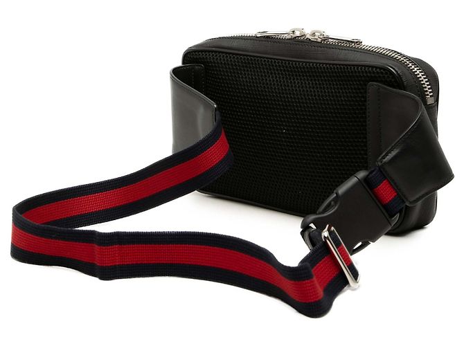 Borsa cintura Gucci GG Supreme Web Night Courrier Nera Nero - vista 3