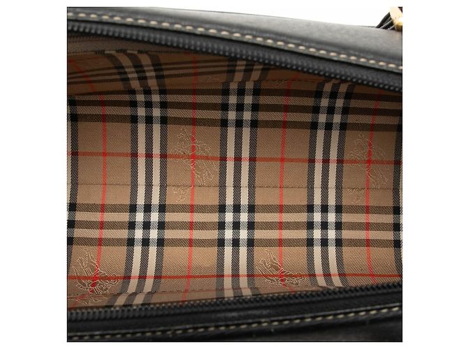 Borsa a mano Burberry in pelle nera Nero - vista 4