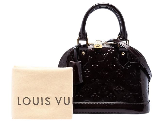 Borsa Satchel Alma BB Louis Vuitton Monogram Vernis Viola Porpora - vista 6