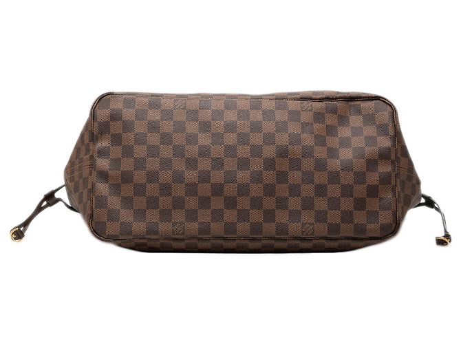 Borsa Tote Louis Vuitton Damier Ebene Neverfull GM Marrone - vista 3