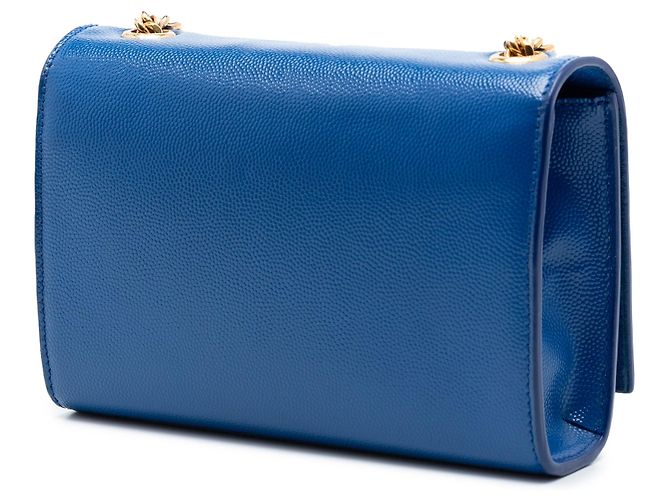 Borsa a tracolla Saint Laurent Kate Small Grain De Poudre Monogram Blu - vista 2
