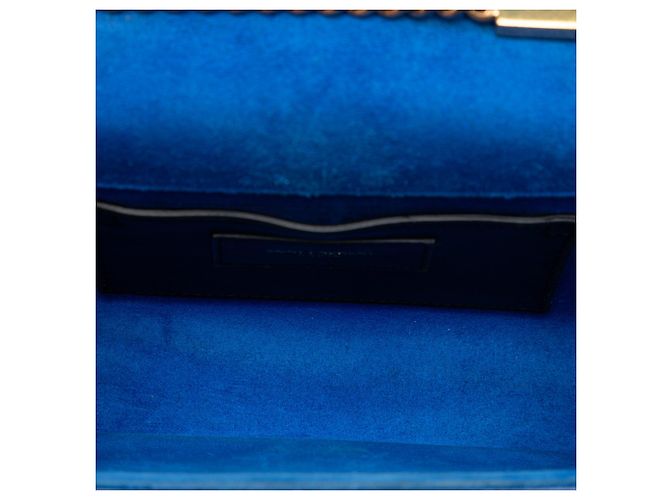 Borsa a tracolla Saint Laurent Kate Small Grain De Poudre Monogram Blu - vista 4