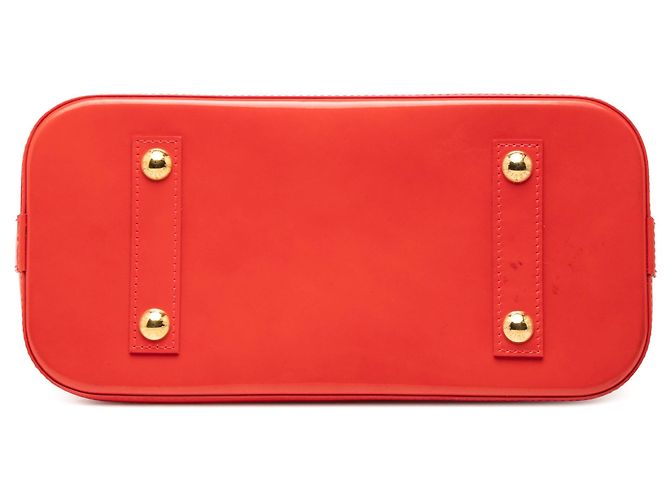 Borsa Satchel Alma PM Louis Vuitton Monogram Vernis Arancione - vista 3