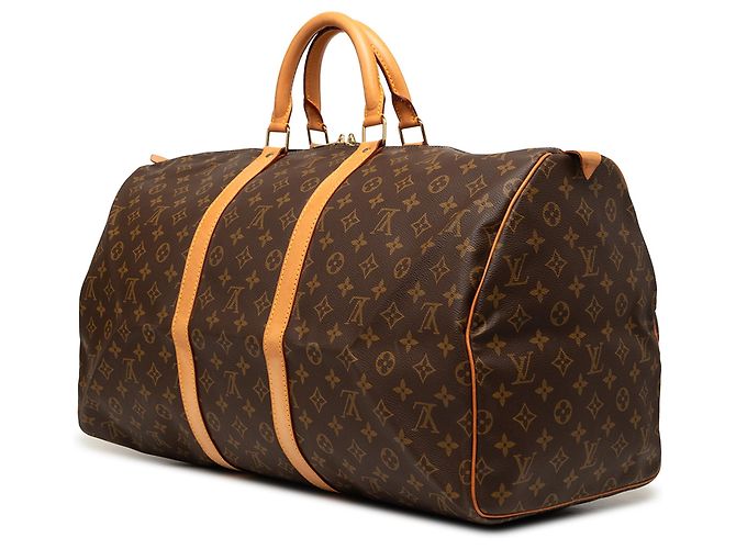 Borsa da viaggio Louis Vuitton Monogram Keepall 55 Marrone - vista 2