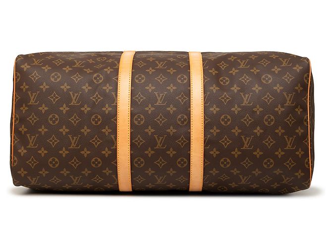 Borsa da viaggio Louis Vuitton Monogram Keepall 55 Marrone - vista 3