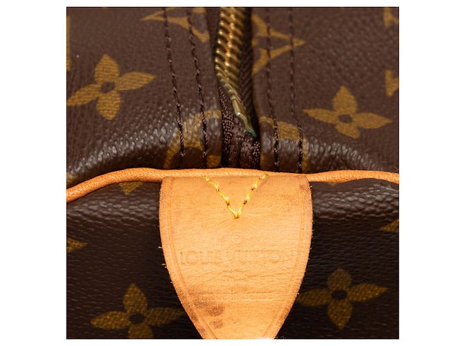 Borsa da viaggio Louis Vuitton Monogram Keepall 55 Marrone - vista 5