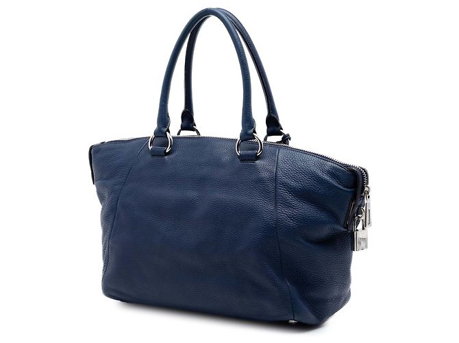Borsa Prada Vitello Daino con Doppio Manico Blu - vista 2