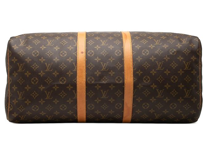 Borsa da viaggio Louis Vuitton Monogram Keepall 55 Marrone - vista 3
