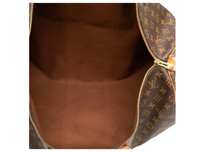 Borsa da viaggio Louis Vuitton Monogram Keepall 55 Marrone - vista 4