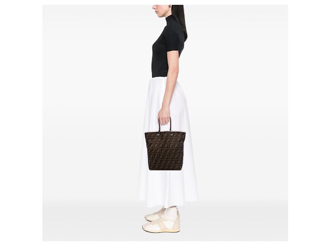 Tote Fendi Zucca Canvas marrone - vista 6