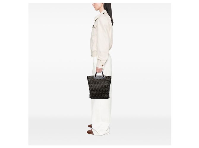 Borsa Tote Fendi Zucca Canvas Marrone - vista 6