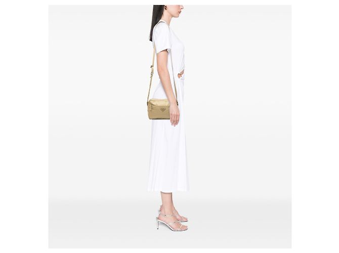 Saffiano Prada Tessuto Camera Bag Beige - Ansicht 6