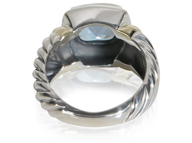 Anillo Noblesse David Yurman en oro amarillo, plata de ley y topacio - vista 2
