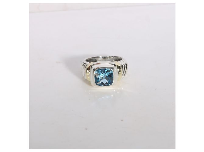 Anillo Noblesse David Yurman en oro amarillo, plata de ley y topacio - vista 5