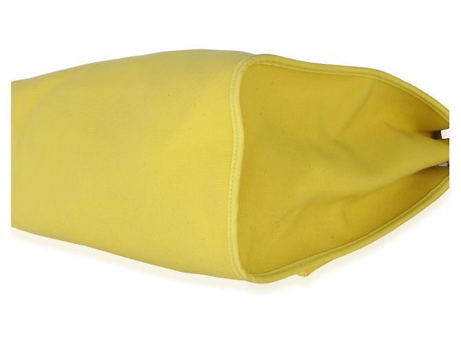 Hermès Lime Rouge H Toile Officier Hunter Herbag 39 MM PHW Giallo - vista 6