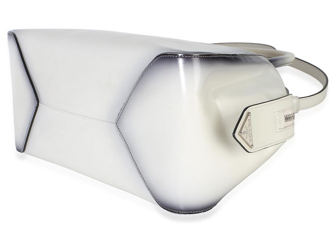 Borsa Supernova Medium Prada in Sfumato Spazzolato Bianco Nero - vista 6