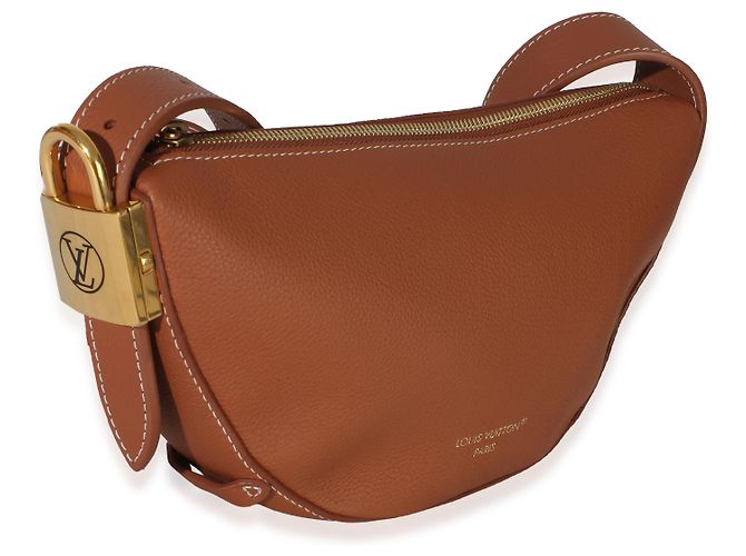Bumbag Borsello Low Key Louis Vuitton in pelle di vitello liscia Cognac Marrone - vista 4