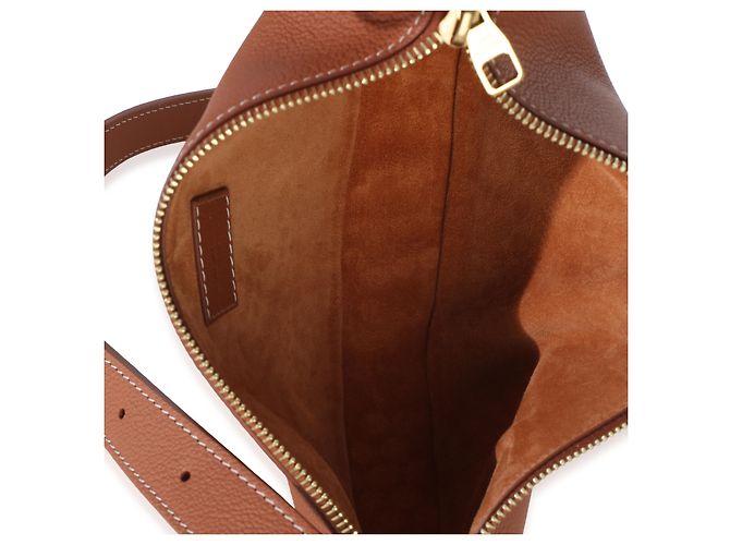 Bumbag Borsello Low Key Louis Vuitton in pelle di vitello liscia Cognac Marrone - vista 5