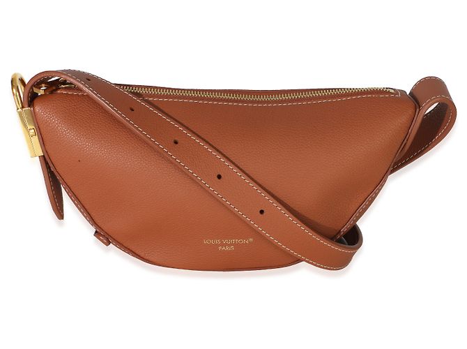 Bumbag Borsello Low Key Louis Vuitton in pelle di vitello liscia Cognac Marrone - vista 8