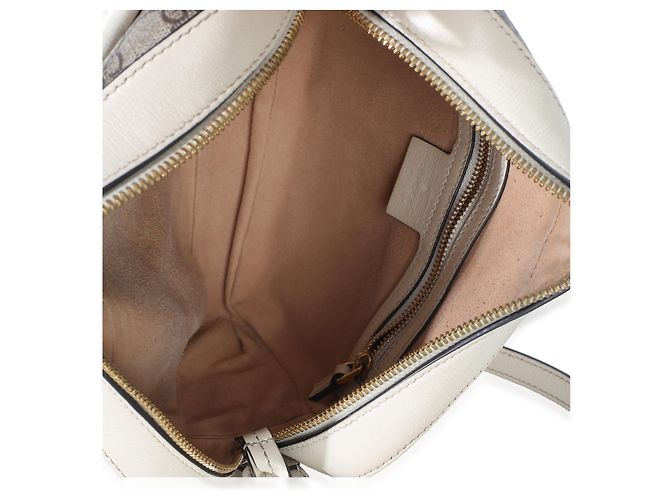 Borsa a tracolla Small 1955 Horsebit in tela GG Supreme bianca Gucci - vista 6