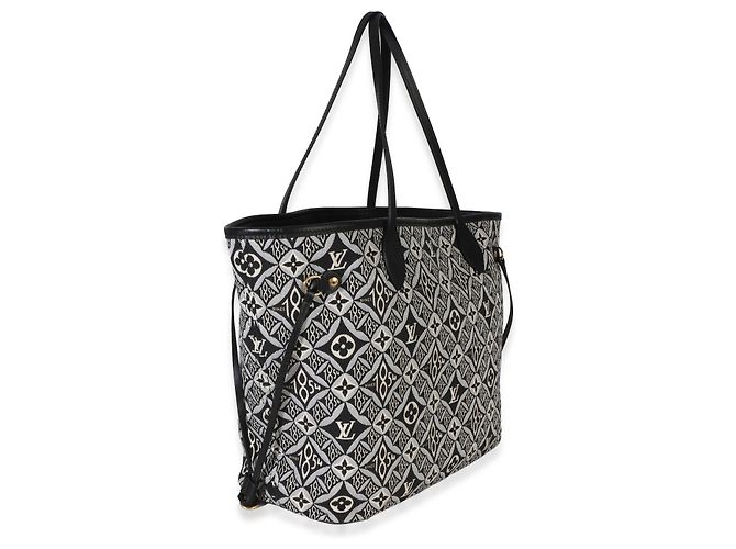 Louis Vuitton Black Since 1854 Jacquard Neverfull MM Nero - vista 4