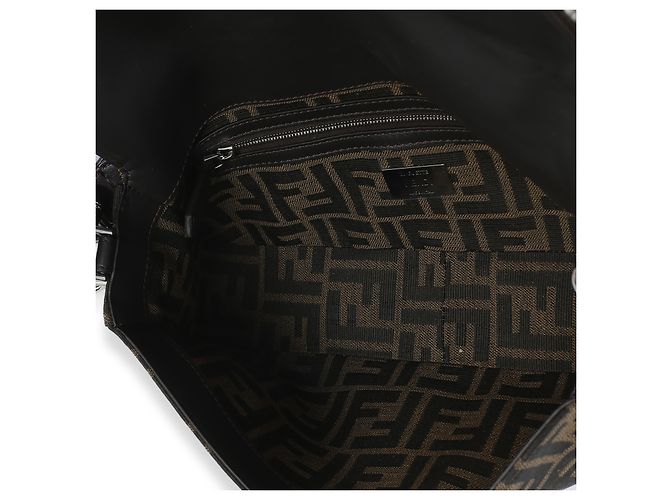 Bolsa Baguette Fendi marrom em jacquard FF com strass e cristais - vista 6