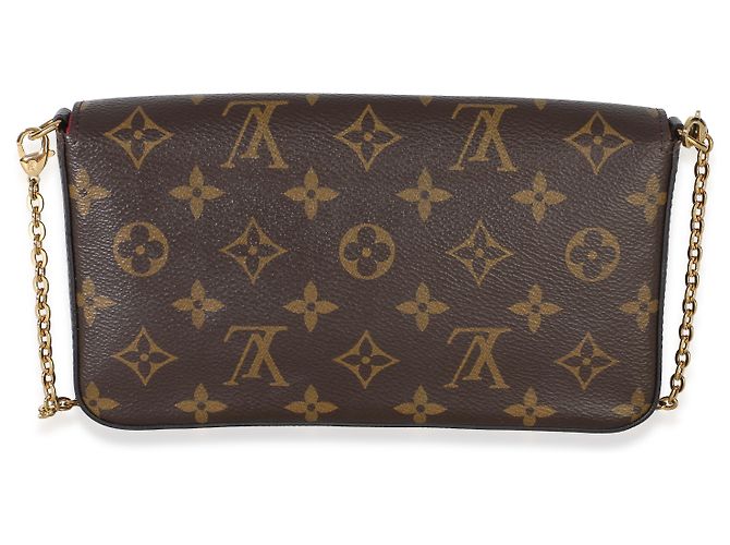 Louis Vuitton Fuchsia Monogram Canvas Felicie Pochette Marrone - vista 2