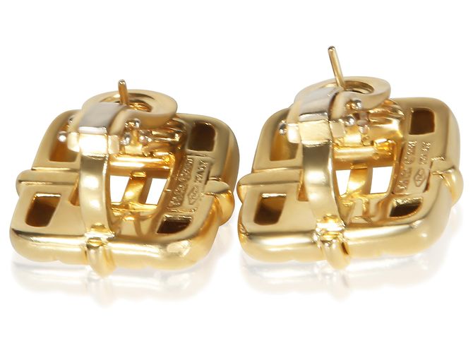 Orecchini Tiffany & Co. Biscayne quadrati in oro giallo - vista 2