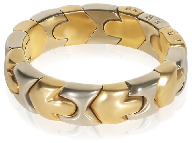 Bulgari Anello flessibile Alveare BVLGARI in oro bianco e oro giallo - vista 3