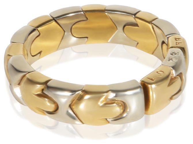 Bulgari Anello flessibile Alveare BVLGARI in oro bianco e oro giallo - vista 4