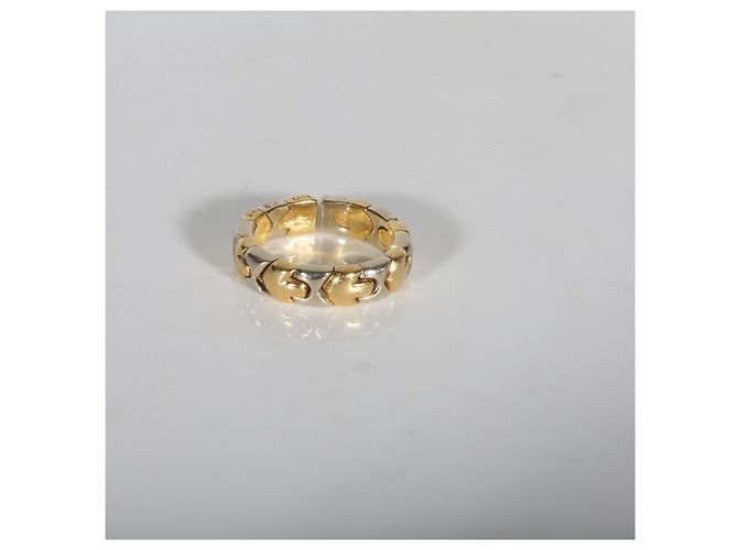 Bulgari Anello flessibile Alveare BVLGARI in oro bianco e oro giallo - vista 5
