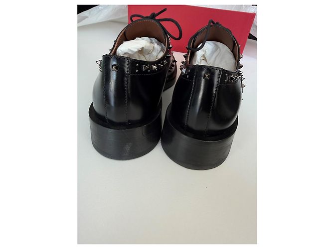 Scarpe Oxford Valentino Garavani Rockstud Gentleglam Nero - vista 5