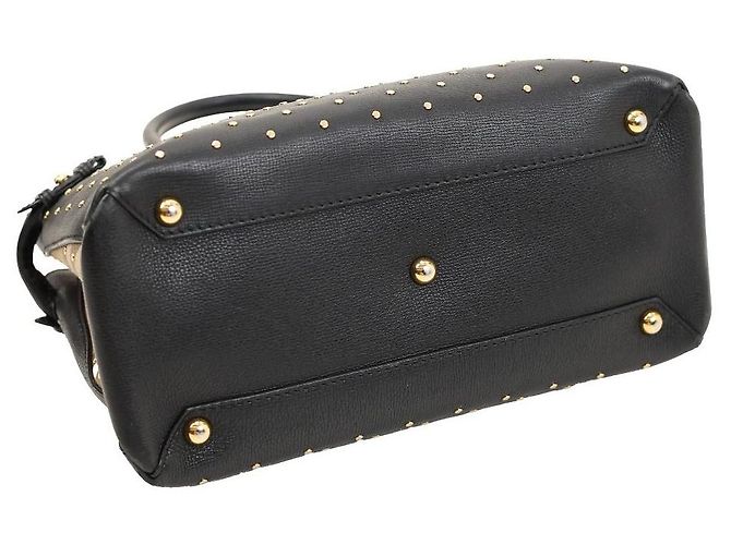 Borsa Tote Burberry in pelle nera borchiata Nero - vista 4