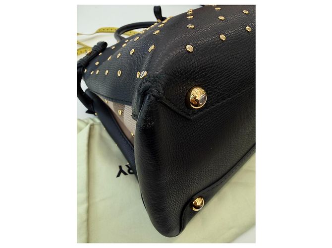 Borsa Tote Burberry in pelle nera borchiata Nero - vista 7