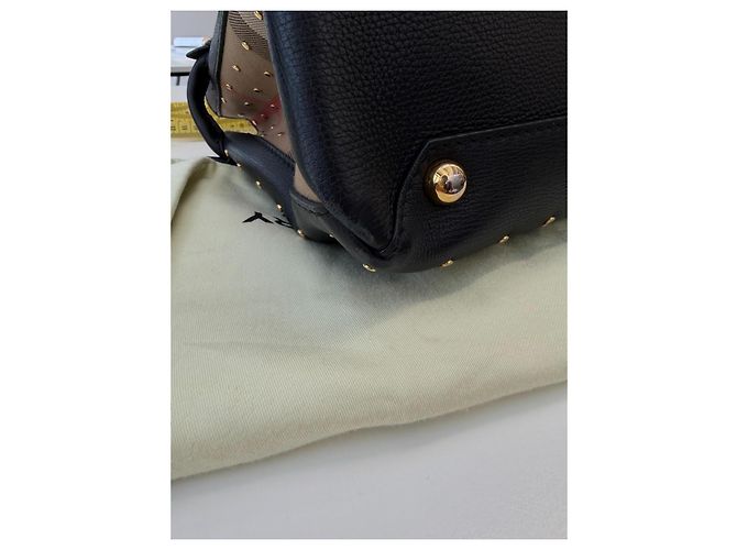 Borsa Tote Burberry in pelle nera borchiata Nero - vista 8