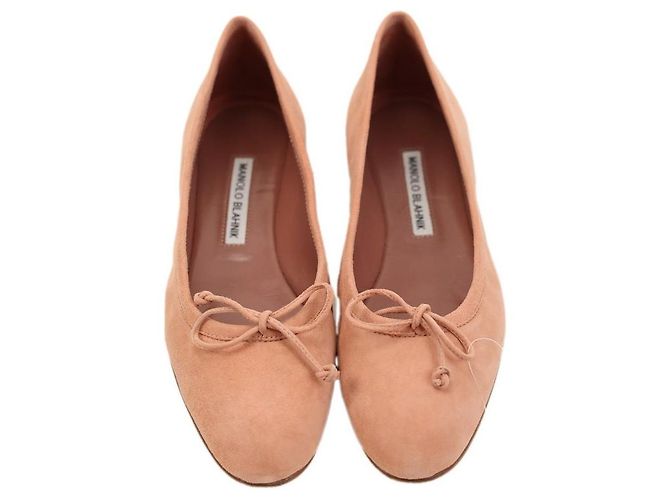 Bailarinas de ante rosa Manolo Blahnik - vista 4