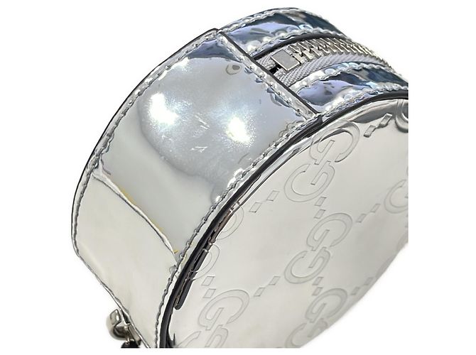 Clutch Gucci GG Shima Mirror Effect Argento - vista 14