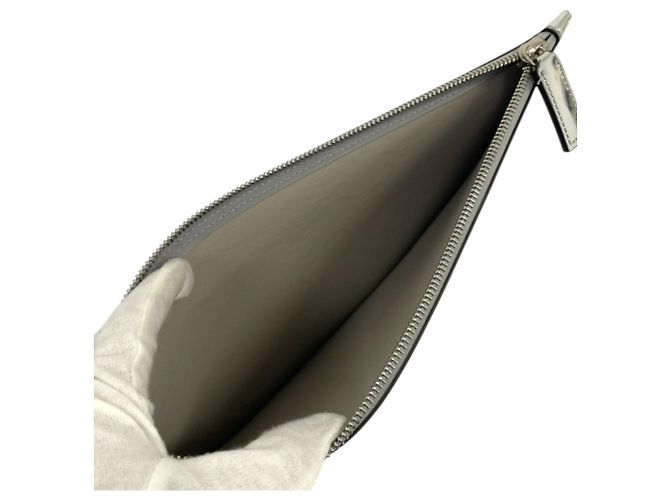 Clutch Gucci GG Shima Mirror Effect Argento - vista 5
