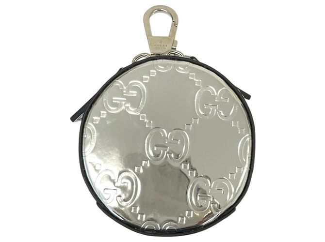 Clutch Gucci GG Shima Mirror Effect Argento - vista 6