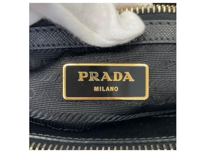 Borsa a mano/Borsa a tracolla Prada Galleria in pelle Saffiano Nero - vista 12