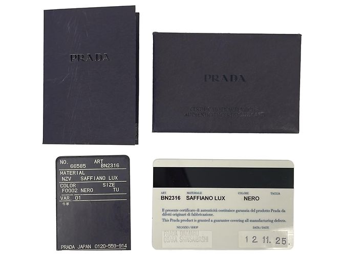 Borsa a mano/Borsa a tracolla Prada Galleria in pelle Saffiano Nero - vista 14
