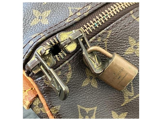 Borsa Boston Louis Vuitton Monogram Keepall 50 Marrone - vista 9