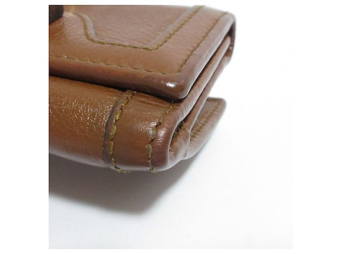 Cartera tri-fold Gucci Diana Bamboo Castaño - vista 14