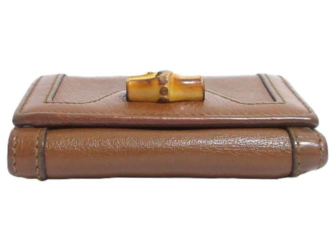 Cartera tri-fold Gucci Diana Bamboo Castaño - vista 5