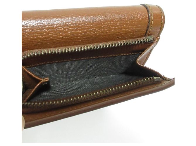 Cartera tri-fold Gucci Diana Bamboo Castaño - vista 7
