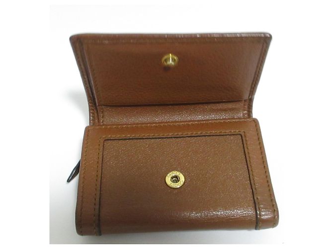 Cartera tri-fold Gucci Diana Bamboo Castaño - vista 8