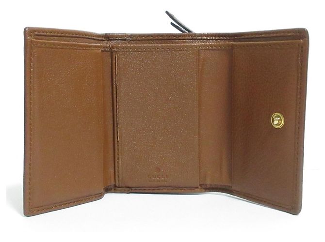 Cartera tri-fold Gucci Diana Bamboo Castaño - vista 9
