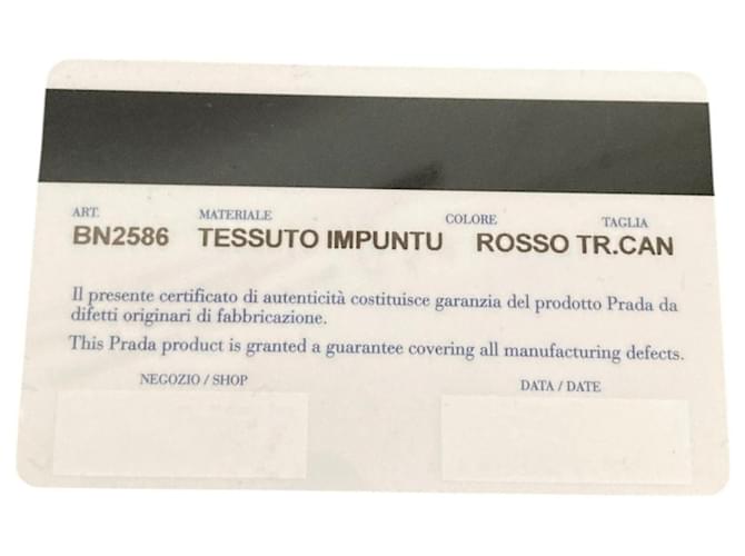Borsa Prada Tessuto Impuntu Rosso - vista 10