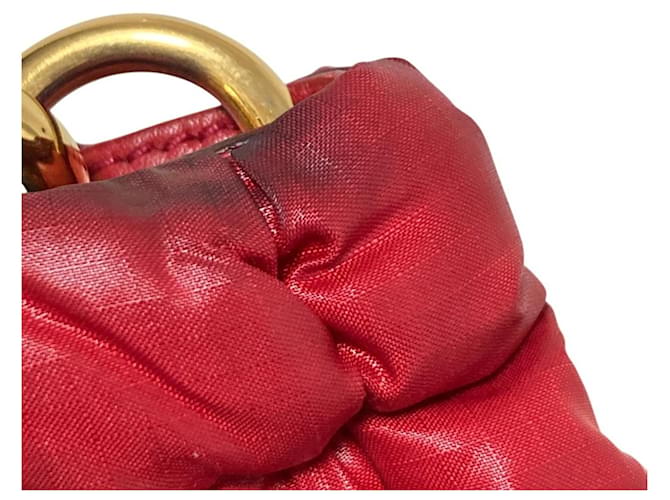 Borsa Prada Tessuto Impuntu Rosso - vista 13